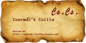 Csermák Csilla névjegykártya
