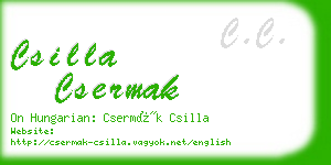 csilla csermak business card